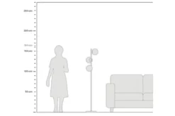 Lampada da terra di design moderno FREDICA W3 Oro caldo