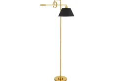 LAMPADA DA TERRA TURINA IN OTTONE E NERO