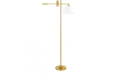 LAMPADA DA TERRA TURINA OTTONE E BIANCO