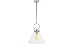 Lampada moderna a sospensione cromo con anello FERMINI
