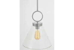 Lampada moderna a sospensione cromo con anello FERMINI