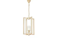 Lampada moderna a sospensione oro e vetro MANHATTAN W1
