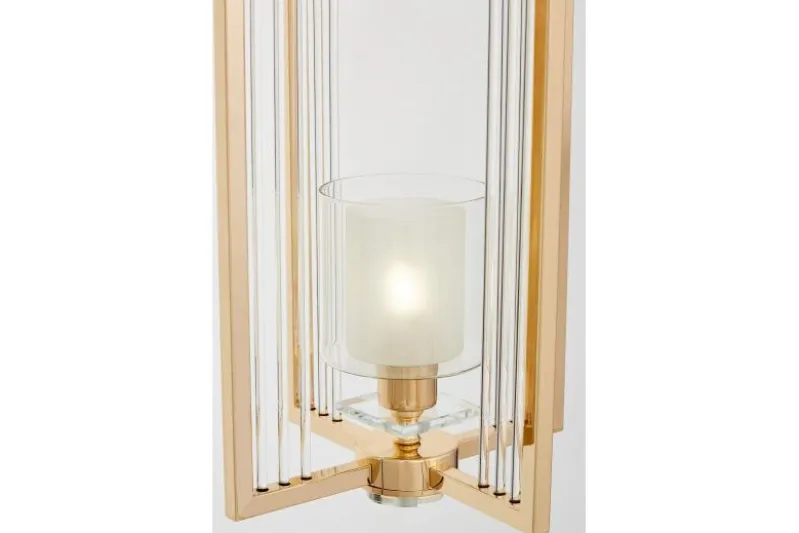 Lampada moderna a sospensione oro e vetro MANHATTAN W1