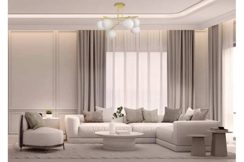 LAMPADA MODERNA DA SOFFITTO CLASSIC ORO LEDO W6