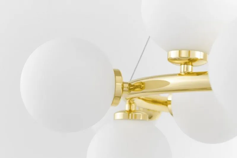 Lampadario a corona oro 25 sfere MARSIADA W25