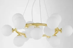 Lampadario a corona oro 25 sfere MARSIADA W25