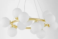 Lampadario a corona oro 25 sfere MARSIADA W25