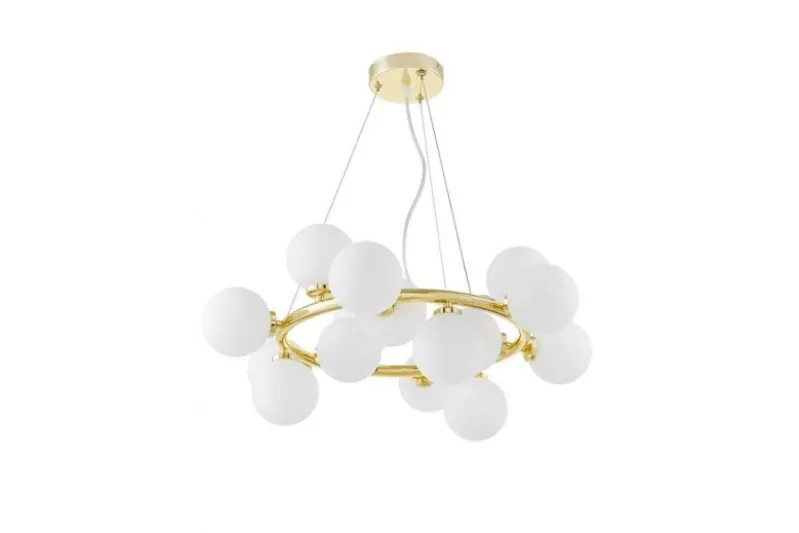 Lampadario a corona oro 25 sfere MARSIADA W25
