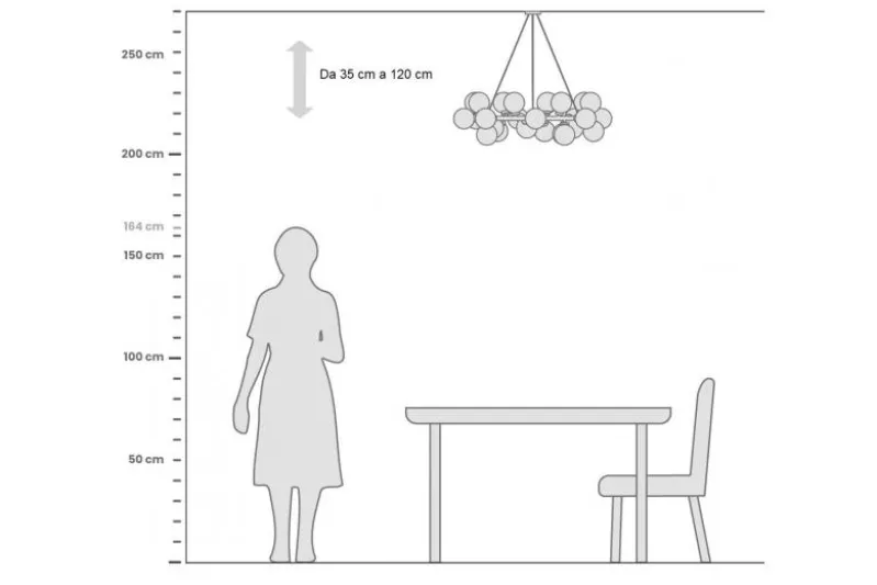 Lampadario a corona oro 25 sfere MARSIADA W25