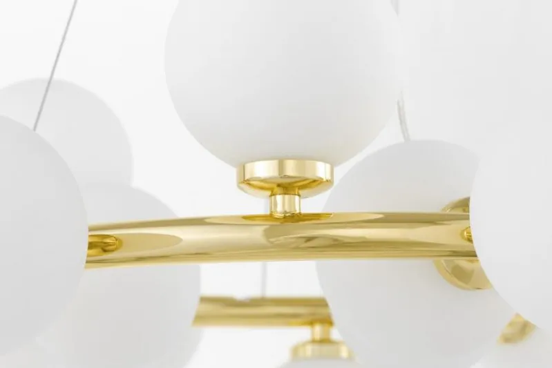 Lampadario a corona oro 25 sfere MARSIADA W25