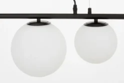 Lampadario a palle bianco e metallo nero BARISTICA W5