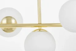 Lampadario a sfera con barra oro FREDICA W7