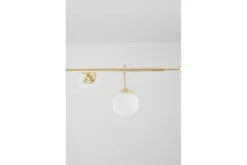 Lampadario a sfera oro con 2 attacchi a soffitto FINO W6