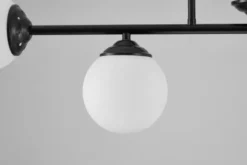 Lampadario a 4 sfere metallo nero FINO W4
