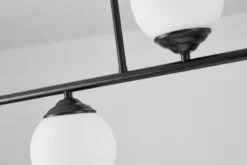 Lampadario a 4 sfere metallo nero FINO W4