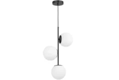Lampadario a sfere 3 punti luce nero STELVIO W3
