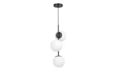 Lampadario a sfere 3 punti luce nero STELVIO W3