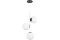 Lampadario a sfere 3 punti luce nero STELVIO W3