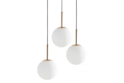 Lampadario a sospensione a sfera 3 punti luce oro caldo FREDICA W3