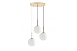Lampadario a sospensione a sfera 3 punti luce oro caldo FREDICA W3