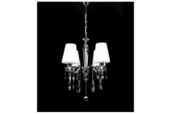 Lampadario a sospensione classico di cristallo Alessia W4 Bianco