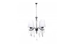 Lampadario a sospensione classico di cristallo Alessia W4 Bianco