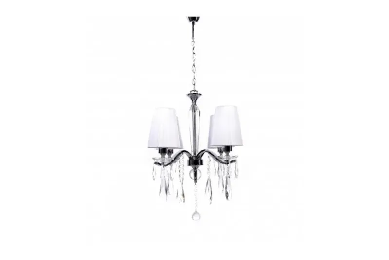 Lampadario a sospensione classico di cristallo Alessia W4 Bianco