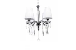 Lampadario a sospensione classico di cristallo Alessia W4 Bianco