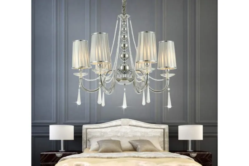 Lampadario a sospensione classico FABIONE W6 Cromato