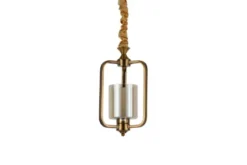 Lampadario a sospensione classico in ottone e vetro ATLANTA W1
