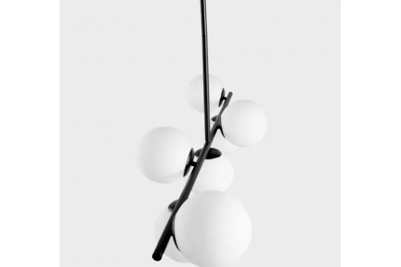 Lampadario a sospensione di design moderno FREDICA W7 Nero