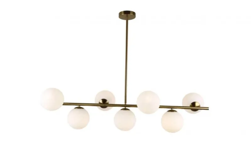 Lampadario a sospensione di design moderno FREDICA W7 Ottone