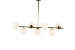 Lampadario a sospensione di design moderno FREDICA W7 Ottone