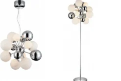 Lampadario a sospensione di design moderno 10 luci a sfere in vetro GALAKSIDA W10