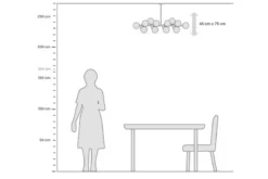 Lampadario a sospensione di design moderno 16 luci a sfere in vetro PETRICA W16 Cromo