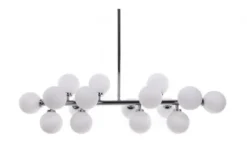 Lampadario a sospensione di design moderno 16 luci a sfere in vetro PETRICA W16 Cromo