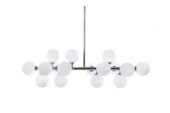 Lampadario a sospensione di design moderno 16 luci a sfere in vetro PETRICA W16 Cromo
