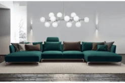 Lampadario a sospensione di design moderno 16 luci a sfere in vetro PETRICA W16 Cromo