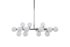 Lampadario a sospensione di design moderno 16 luci a sfere in vetro PETRICA W16 Cromo