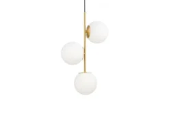 Lampadario a sospensione di design moderno 3 luci a sfere STELVIO W3 Ottone