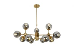 Lampadario a sospensione di design moderno 12 luci a sfere ZODIAK W12 Ottone