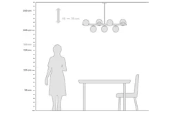 Lampadario a sospensione di design moderno sfere in vetro FREDICA W7 Nero