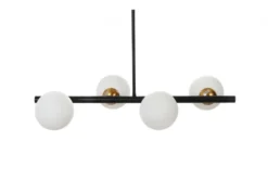 Lampadario a sospensione di design moderno 4 sfere in vetro TORICA W4 Nero Oro