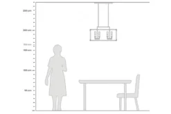 Lampadario a sospensione di metallo in colore nero con ottone WALDORF W8