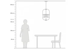 Lampadario a sospensione di metallo in colore nero con ottone MONTEREY W4