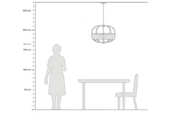 Lampadario a sospensione di metallo in colore nero con ottone MONTEREY W5