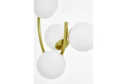 Lampadario a sospensione in metallo ottone e sfere in vetro BONIO W6