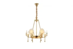 Lampadario a sospensione moderno con cristalli di metallo colore oro MONTEGO W6