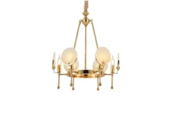 Lampadario a sospensione moderno con cristalli di metallo colore oro MONTEGO W6