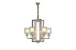Lampadario a sospensione moderno di metallo colore oro MANHATTAN